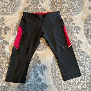 Dark Grey Nike Running Capri Tights